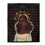 Beautiful, Powerful, Perfect Velveteen Blanket - Our Wings of Gold