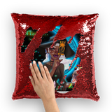 witch blanket resized Sequin Cushion Cover - Our Wings of Gold